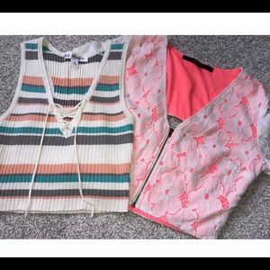 Guess open back top & say what ? Crop tank top